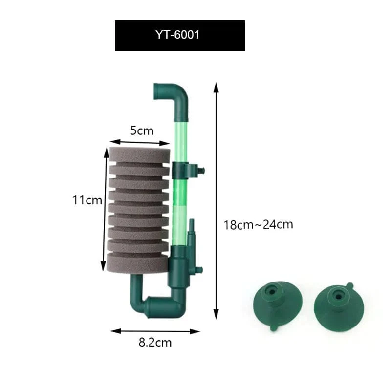Neuer Bio-Schwammfilter für Aquarium, Garnelenteich, Luftpumpe, biochemische Filtration, geräuschloser Schaum, Aquarium-Zubehör