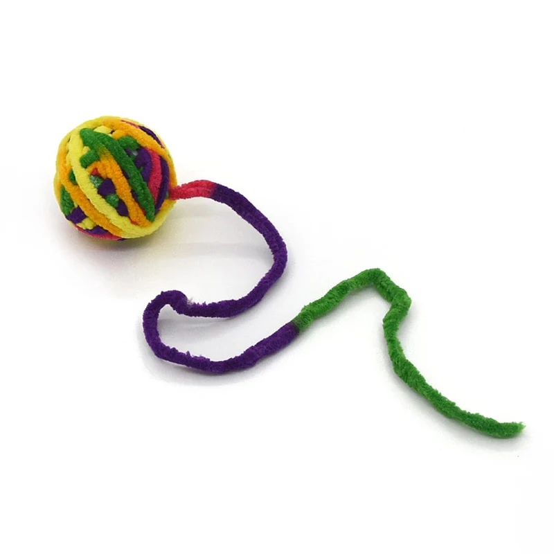 Lustiges Katzenspielzeug, bunte Garnbälle mit Glöckchen, interaktives Kauspielzeug für Kätzchen, ausgestopftes Jagdspielzeug, Ball, Heimtierbedarf