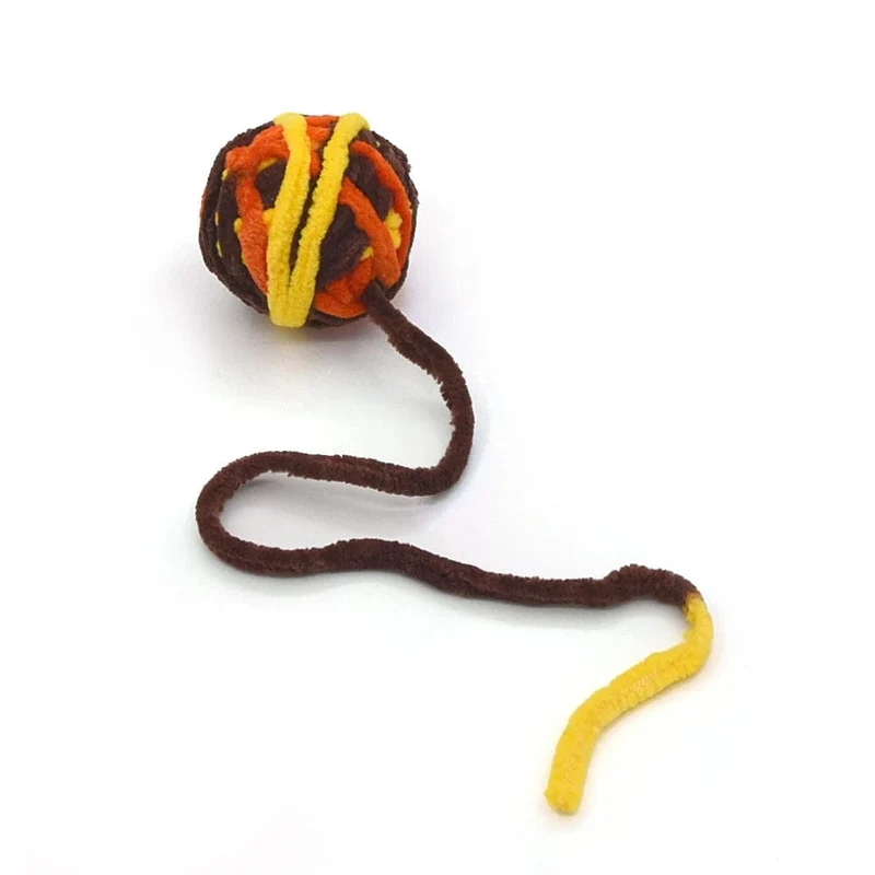 Lustiges Katzenspielzeug, bunte Garnbälle mit Glöckchen, interaktives Kauspielzeug für Kätzchen, ausgestopftes Jagdspielzeug, Ball, Heimtierbedarf