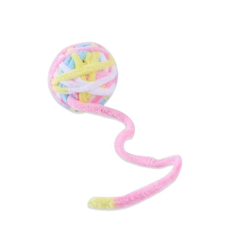 Lustiges Katzenspielzeug, bunte Garnbälle mit Glöckchen, interaktives Kauspielzeug für Kätzchen, ausgestopftes Jagdspielzeug, Ball, Heimtierbedarf
