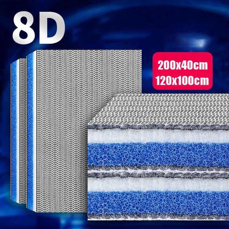 8D Aquarium Filterschwamm Fisch Tank Filtermedium Kein Kleber Schaum Biochemischer Schwamm Bio Baumwolle Skimmer Zubehör Wasserfiltration