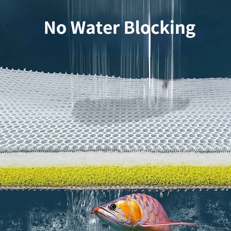 8D Aquarium Filterschwamm Fisch Tank Filtermedium Kein Kleber Schaum Biochemischer Schwamm Bio Baumwolle Skimmer Zubehör Wasserfiltration