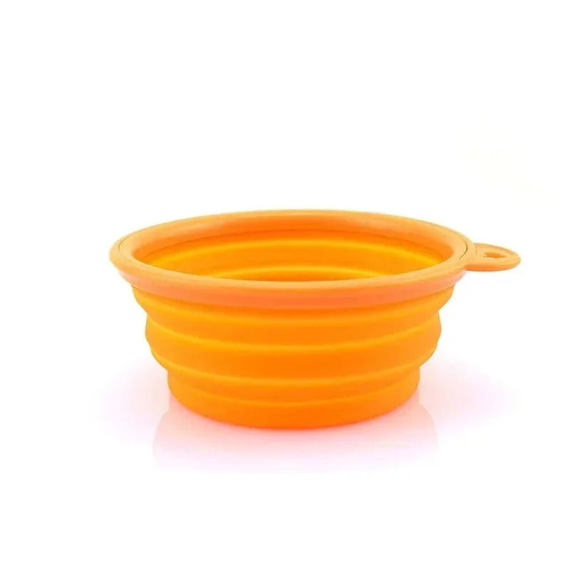 1000/350 ml einfarbiger faltbarer Hundenapf Futterbehälter Zusammenklappbarer Hundenapf Wassernapf Futterspender Tragbarer Wassernapf für Haustierkatzen