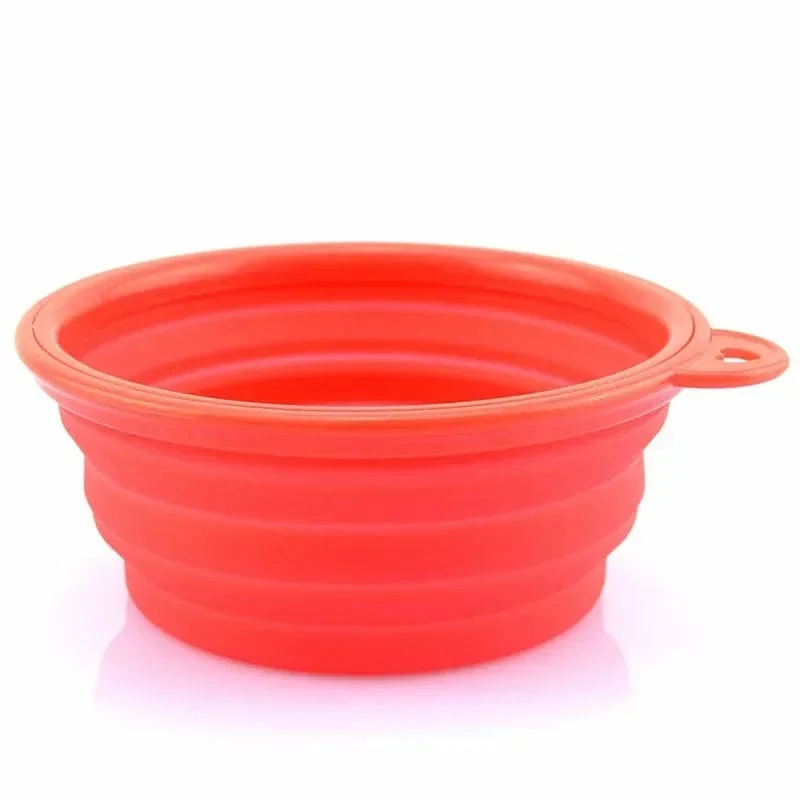 1000/350 ml einfarbiger faltbarer Hundenapf Futterbehälter Zusammenklappbarer Hundenapf Wassernapf Futterspender Tragbarer Wassernapf für Haustierkatzen