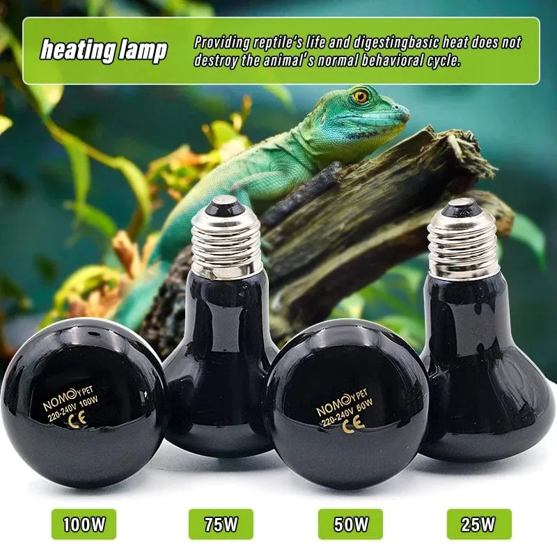 Haustier-Heizlampe E27 Nachtlampe für Amphibienschlangenlampe Wärme Reptilienbirne UV-Licht 25W 50W 75W 100W AC220-240V