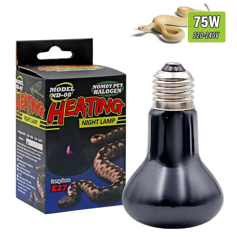 Haustier-Heizlampe E27 Nachtlampe für Amphibienschlangenlampe Wärme Reptilienbirne UV-Licht 25W 50W 75W 100W AC220-240V