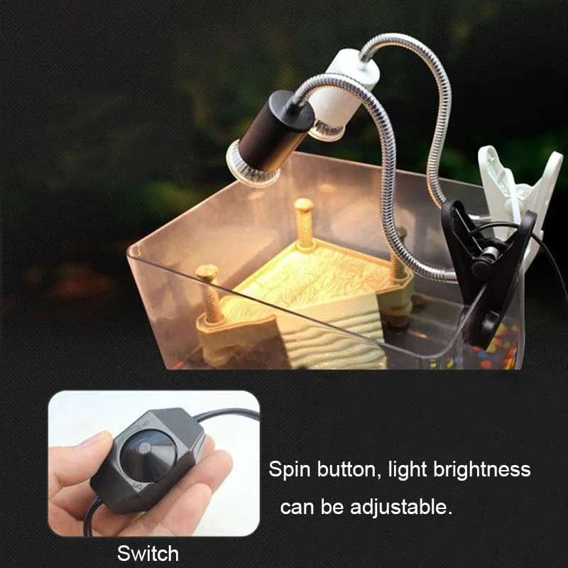 UVB E27 Lampe für Reptilien zum Anstecken, Glühbirne, Lampenfassung, UV-Heizlampe für Schildkröten, Licht für Schildkröten, Eidechsen, Beleuchtung mit EU-Stecker
