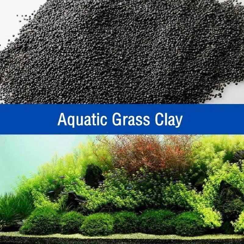 500 g Aquarium-Wasserpflanzen-Fruchtbarkeitssubstrat Sand Aquarium-Pflanzenerde Schwarzer Tonkies für natürlich gepflanzte Wassermoospflanzen