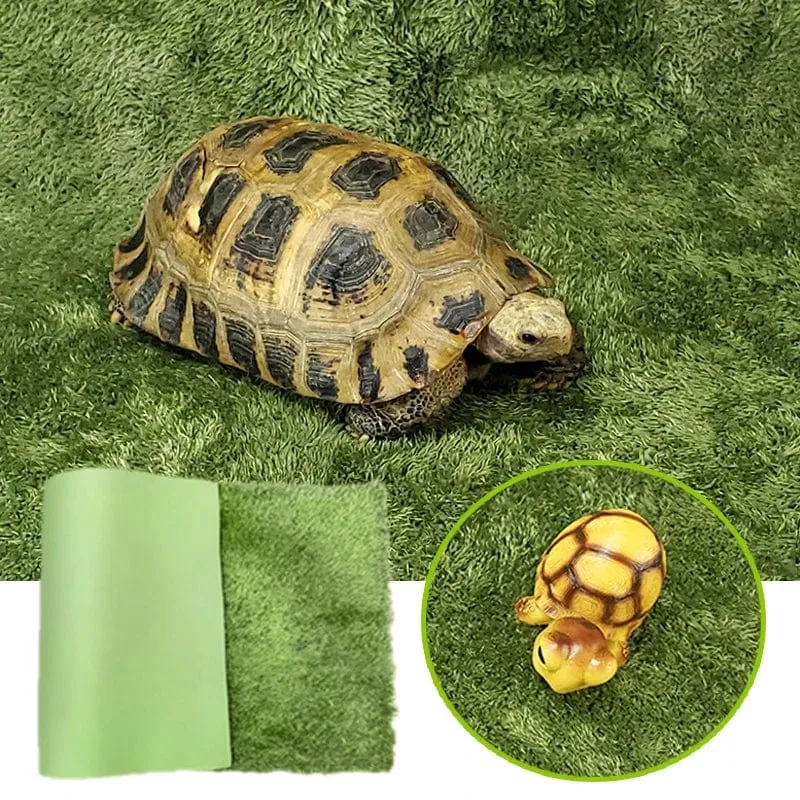 Verdicken Sie Doppelschicht-Reptilien-Haustier-Moos-Teppich-Kissenmaterial-Frosch-Schildkröten-Schlangen-Eidechsen-Matten, feuchtigkeitsspendender gefälschter Rasen