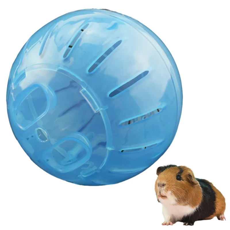 Abnehmbarer Kleintier-Hamsterball aus Kunststoff für Haustiere, Übungsspielzeug, Meerschweinchen-Laufrad, gelb, blau, rosa, Spielkäfig, Zwerg