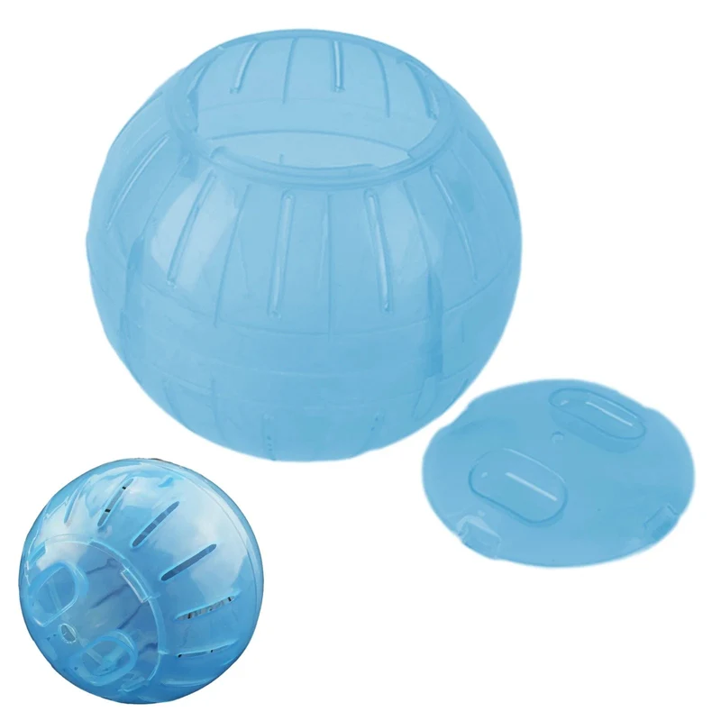 Abnehmbarer Kleintier-Hamsterball aus Kunststoff für Haustiere, Übungsspielzeug, Meerschweinchen-Laufrad, gelb, blau, rosa, Spielkäfig, Zwerg