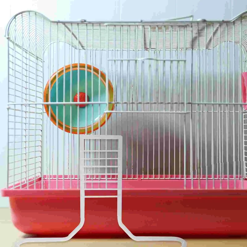 Metallhalterungen Laufradunterstützung Hamster Syrische Übung Weißer Eisenständer für kleine Haustiere