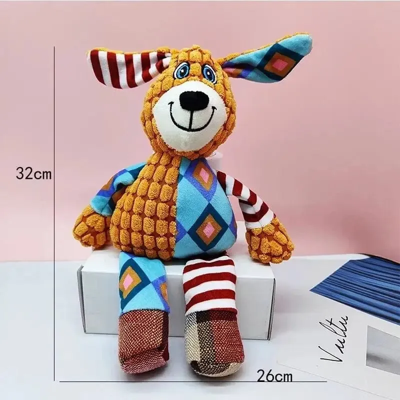 Plüschspielzeug für Haustiere, für Katzen und Hunde, interaktives Beißspielzeug, niedlicher Tierstil, bissfest, quietschend, Zahnreinigung, Kauspielzeug, Heimtierbedarf