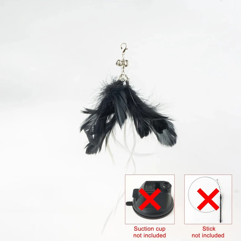 Handfreier Vogel-/Feder-Katzenstab mit Glocke, leistungsstarker Saugnapf, interaktives Spielzeug für Katzen, Kätzchen, Jagd, Übung, Haustierprodukte