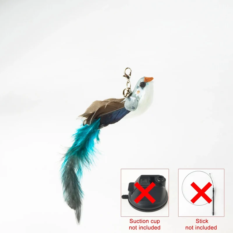 Handfreier Vogel-/Feder-Katzenstab mit Glocke, leistungsstarker Saugnapf, interaktives Spielzeug für Katzen, Kätzchen, Jagd, Übung, Haustierprodukte