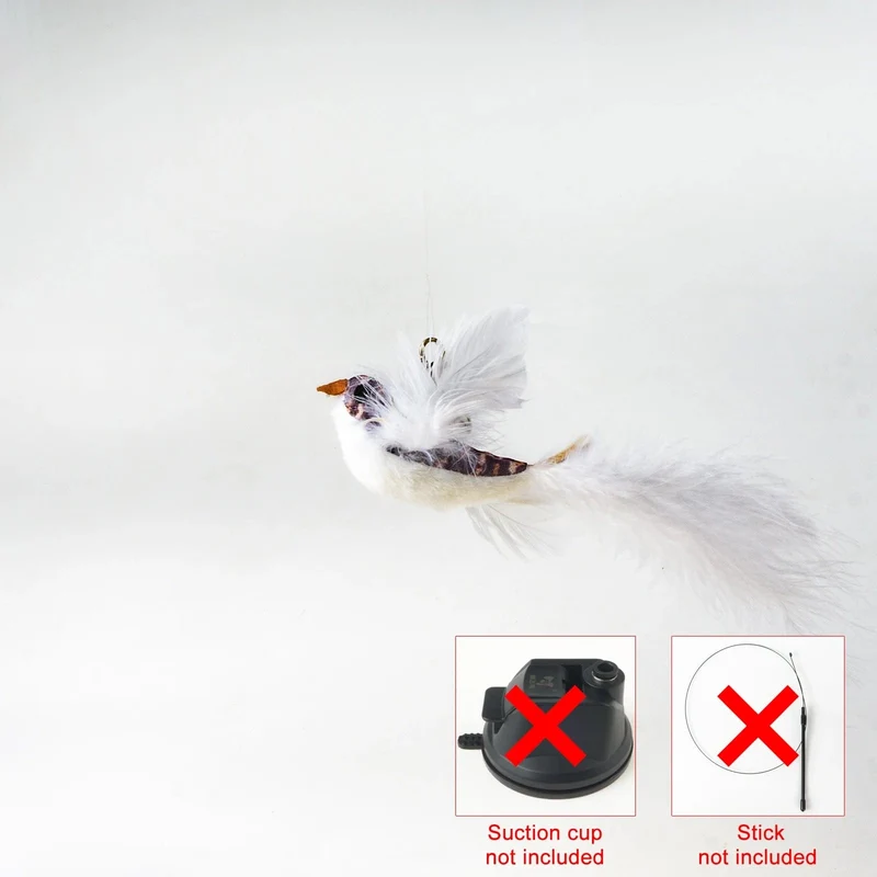 Handfreier Vogel-/Feder-Katzenstab mit Glocke, leistungsstarker Saugnapf, interaktives Spielzeug für Katzen, Kätzchen, Jagd, Übung, Haustierprodukte
