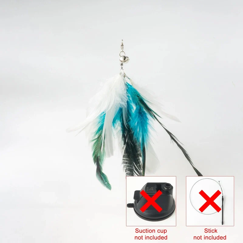 Handfreier Vogel-/Feder-Katzenstab mit Glocke, leistungsstarker Saugnapf, interaktives Spielzeug für Katzen, Kätzchen, Jagd, Übung, Haustierprodukte