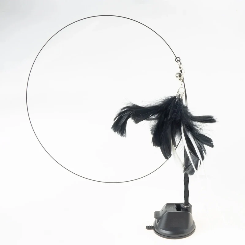 Handfreier Vogel-/Feder-Katzenstab mit Glocke, leistungsstarker Saugnapf, interaktives Spielzeug für Katzen, Kätzchen, Jagd, Übung, Haustierprodukte