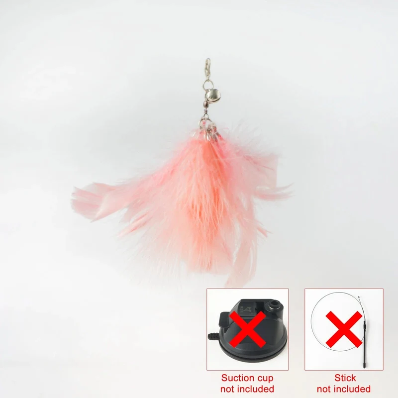 Handfreier Vogel-/Feder-Katzenstab mit Glocke, leistungsstarker Saugnapf, interaktives Spielzeug für Katzen, Kätzchen, Jagd, Übung, Haustierprodukte