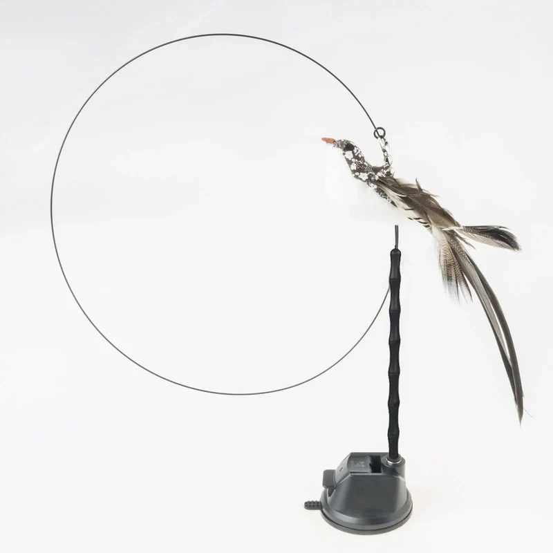 Handfreier Vogel-/Feder-Katzenstab mit Glocke, leistungsstarker Saugnapf, interaktives Spielzeug für Katzen, Kätzchen, Jagd, Übung, Haustierprodukte