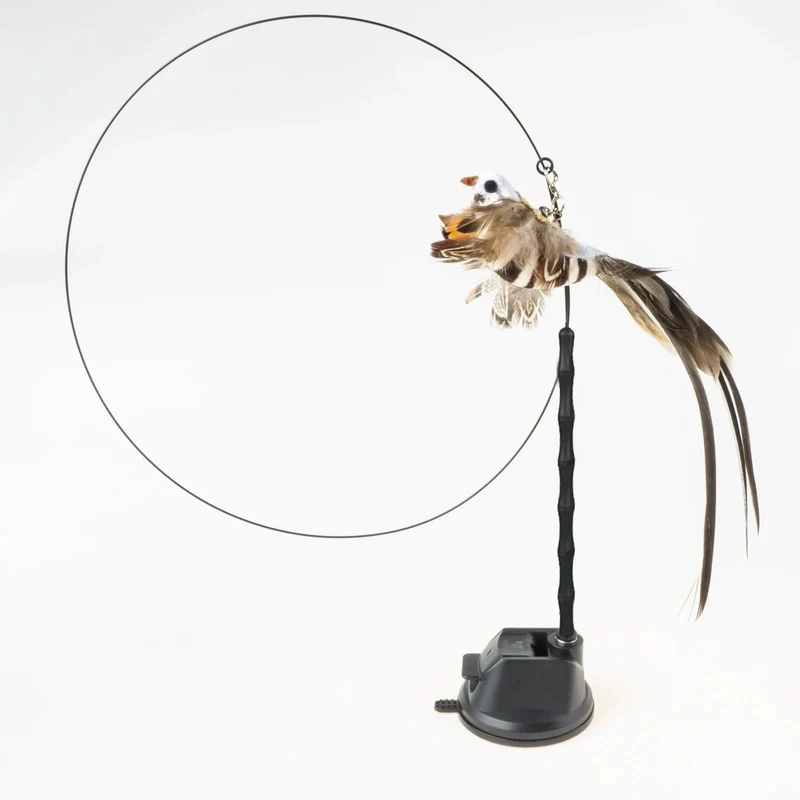 Handfreier Vogel-/Feder-Katzenstab mit Glocke, leistungsstarker Saugnapf, interaktives Spielzeug für Katzen, Kätzchen, Jagd, Übung, Haustierprodukte