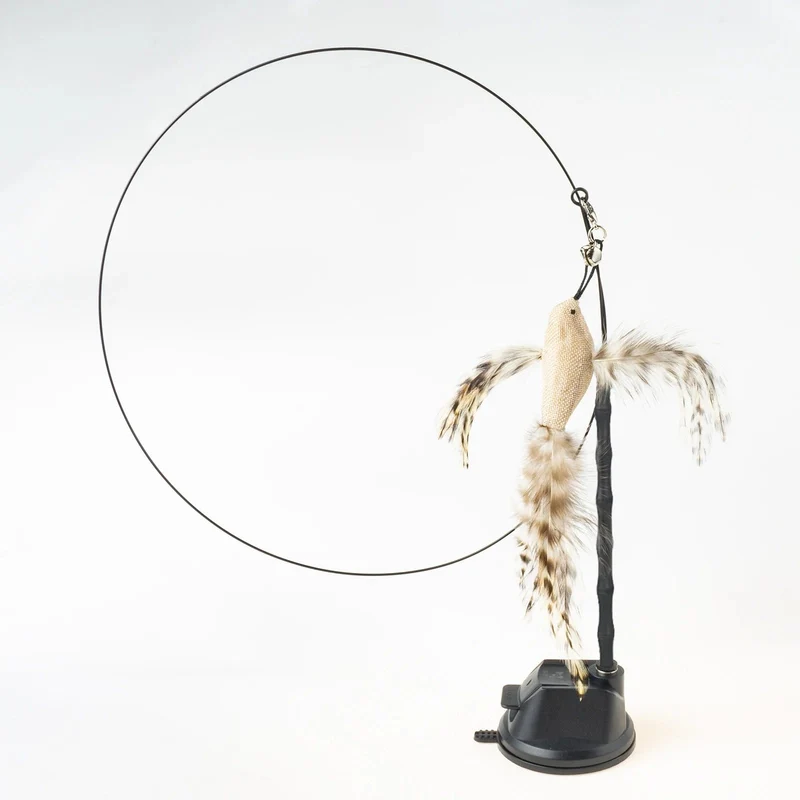 Handfreier Vogel-/Feder-Katzenstab mit Glocke, leistungsstarker Saugnapf, interaktives Spielzeug für Katzen, Kätzchen, Jagd, Übung, Haustierprodukte