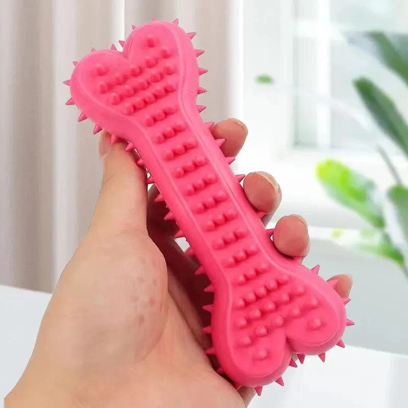 1PC Haustier-Kauspielzeug aus weichem Gummi, bissfest, Knochenform, Zähneknirschen, Kauspielzeug für kleine Hunde, Training für Heimtierbedarf