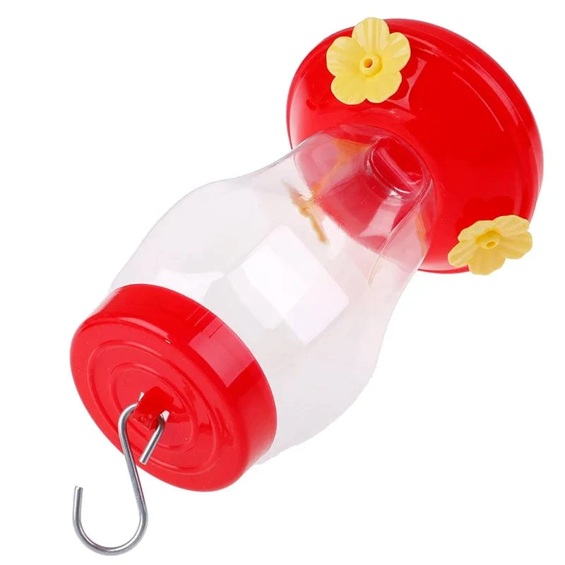 Neue Kunststoff-Vogel-Wasser-Futterflasche zum Aufhängen, Kolibri-Futterspender für den Garten, Outdoor, Kunststoff, Blume, Eisenhaken, Haustier-Vogelbedarf 2021