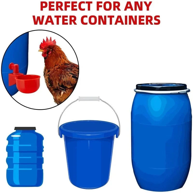 Hühnertränke, automatischer Tränker, Hühnerfutterspender, Kunststoff, Geflügeltränke, Trinkwasser-Futterspender für Küken, Enten, Gänse, Wachteln