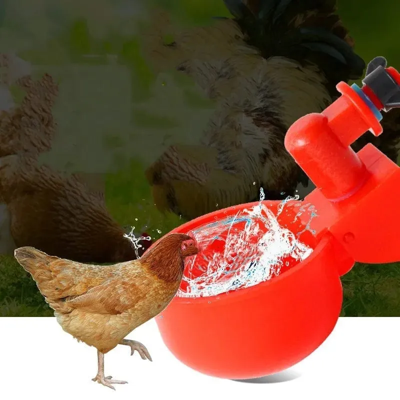 Hühnertränke, automatischer Tränker, Hühnerfutterspender, Kunststoff, Geflügeltränke, Trinkwasser-Futterspender für Küken, Enten, Gänse, Wachteln