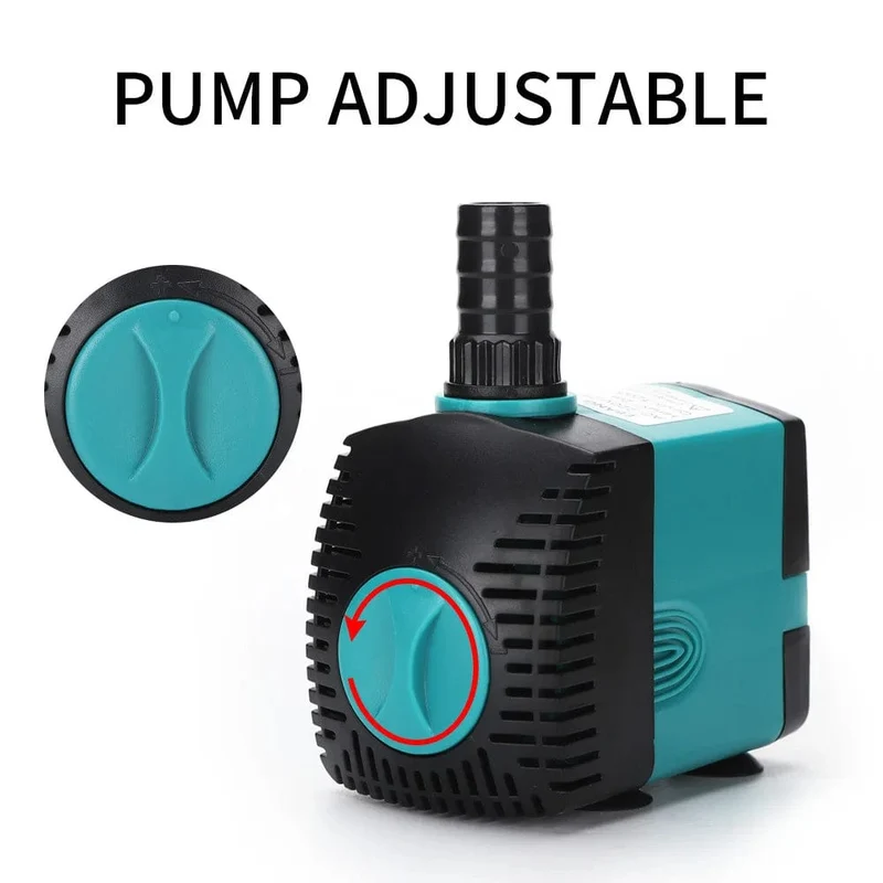 Ultra-leise 3-60W Tauchpumpe für Springbrunnen, Filter, Fischteich, Aquarium, Wasserpumpe, Tank, Springbrunnen, EU/US 220V-240V