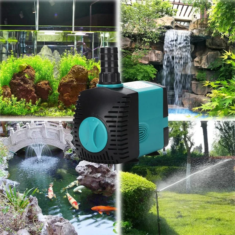 Ultra-leise 3-60W Tauchpumpe für Springbrunnen, Filter, Fischteich, Aquarium, Wasserpumpe, Tank, Springbrunnen, EU/US 220V-240V