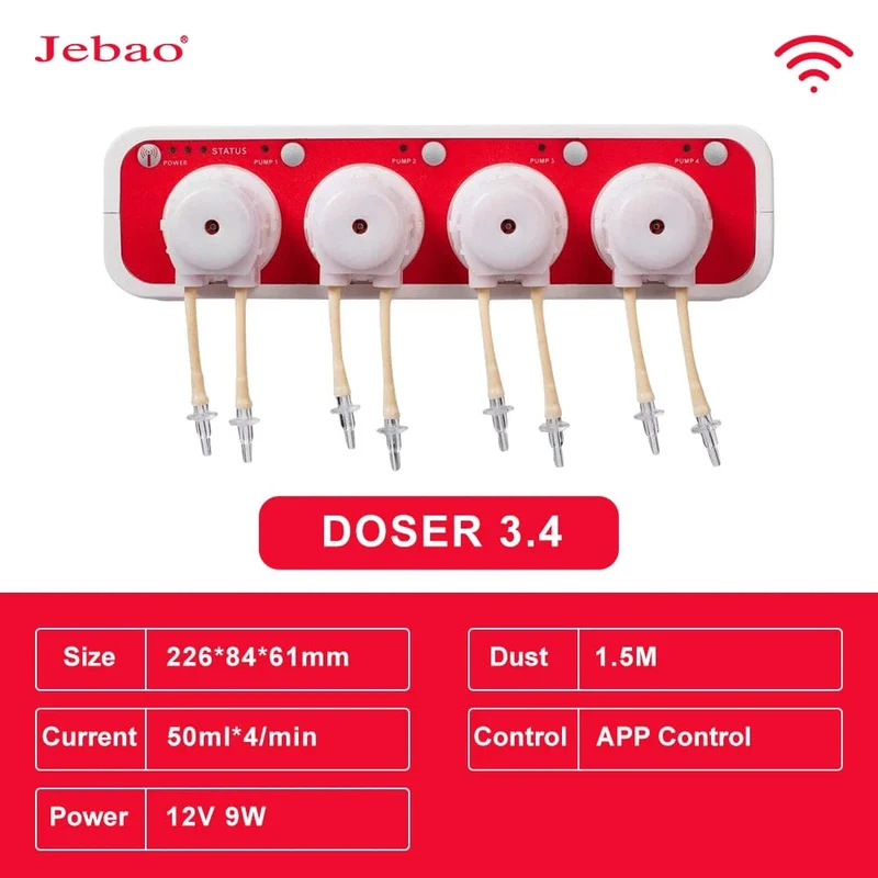 Jebao Jecod Dosierung Pumpe-Automatische Marine Riff Dosierer Wasserpumpe Filter Neue MD 4.4 WIFI Control 12V 3W 9W Aquarien Zubehör