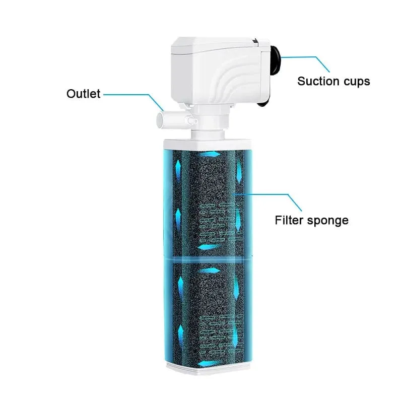 4 in 1 Aquarium Filterpumpe Leise Aquarium Tauch Luft Sauerstoff Belüfter Aquarium Luftpumpe Wasserwechsler Pumpe Wave Maker 220v