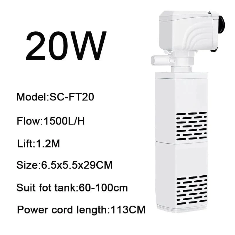 4 in 1 Aquarium Filterpumpe Leise Aquarium Tauch Luft Sauerstoff Belüfter Aquarium Luftpumpe Wasserwechsler Pumpe Wave Maker 220v