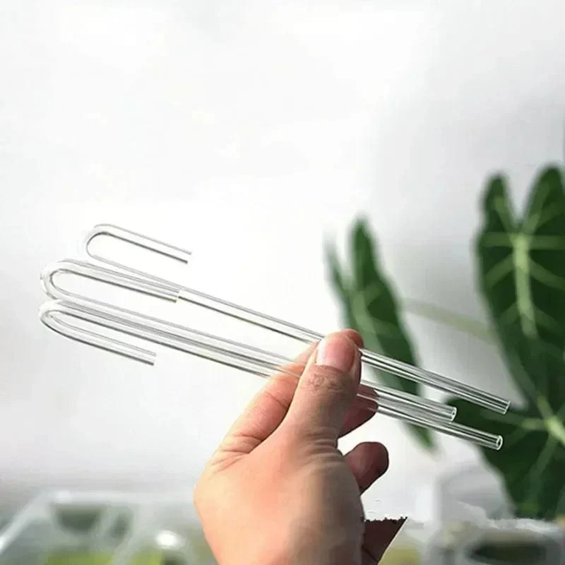 2 teile/los 4mm Acryl Aquarium Anschluss Gerade U Form Rohr Ellenbogen Fisch Tank Luftpumpe Luft Schlauch Filter Anschluss Zubehör