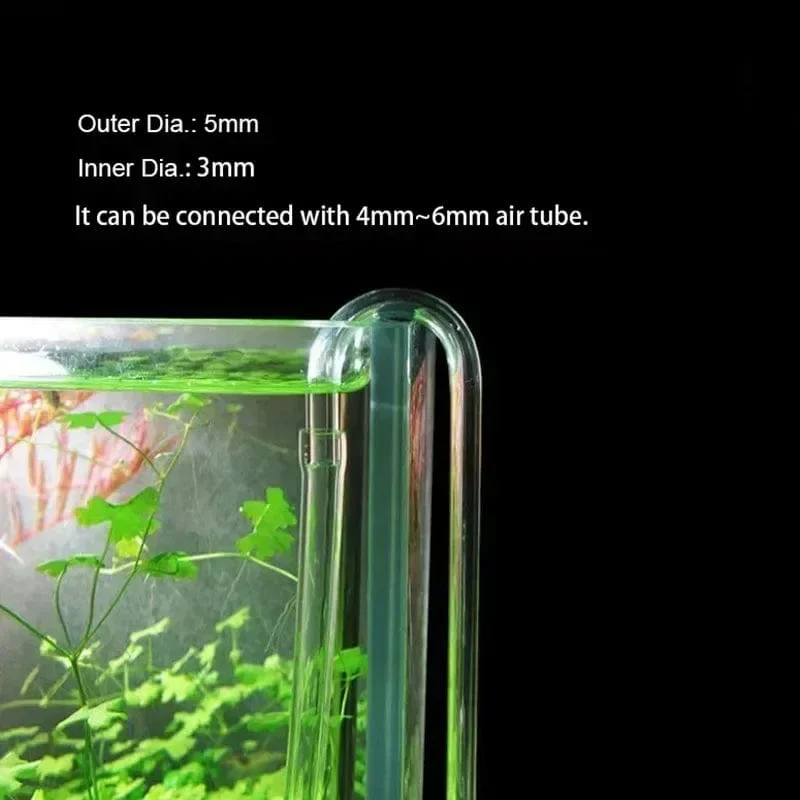 2 teile/los 4mm Acryl Aquarium Anschluss Gerade U Form Rohr Ellenbogen Fisch Tank Luftpumpe Luft Schlauch Filter Anschluss Zubehör