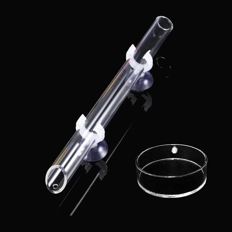 Acryl Aquarium Feeder Tube Dish Transparent Aquarium Garnelen Schnecke Garnelen Lebensmittel Fütterung Schüssel Aquarium Fütterung Zubehör
