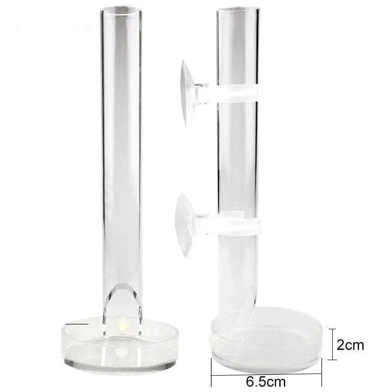 Acryl Aquarium Feeder Tube Dish Transparent Aquarium Garnelen Schnecke Garnelen Lebensmittel Fütterung Schüssel Aquarium Fütterung Zubehör