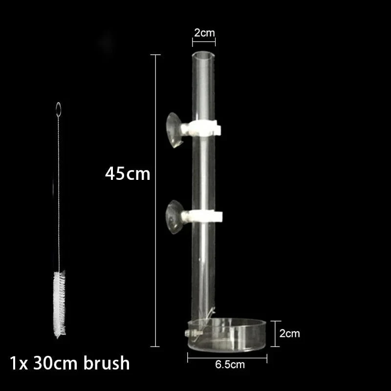 Acryl Aquarium Feeder Tube Dish Transparent Aquarium Garnelen Schnecke Garnelen Lebensmittel Fütterung Schüssel Aquarium Fütterung Zubehör