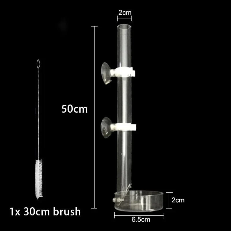Acryl Aquarium Feeder Tube Dish Transparent Aquarium Garnelen Schnecke Garnelen Lebensmittel Fütterung Schüssel Aquarium Fütterung Zubehör