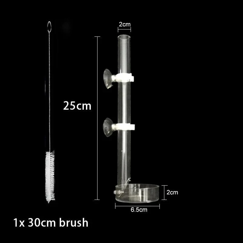 Acryl Aquarium Feeder Tube Dish Transparent Aquarium Garnelen Schnecke Garnelen Lebensmittel Fütterung Schüssel Aquarium Fütterung Zubehör