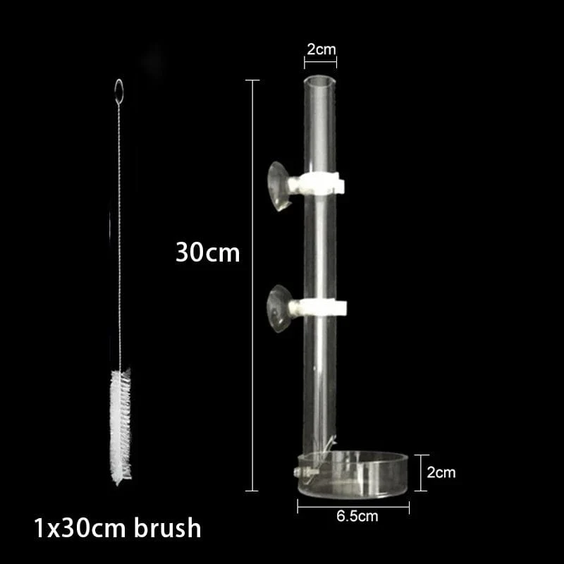 Acryl Aquarium Feeder Tube Dish Transparent Aquarium Garnelen Schnecke Garnelen Lebensmittel Fütterung Schüssel Aquarium Fütterung Zubehör