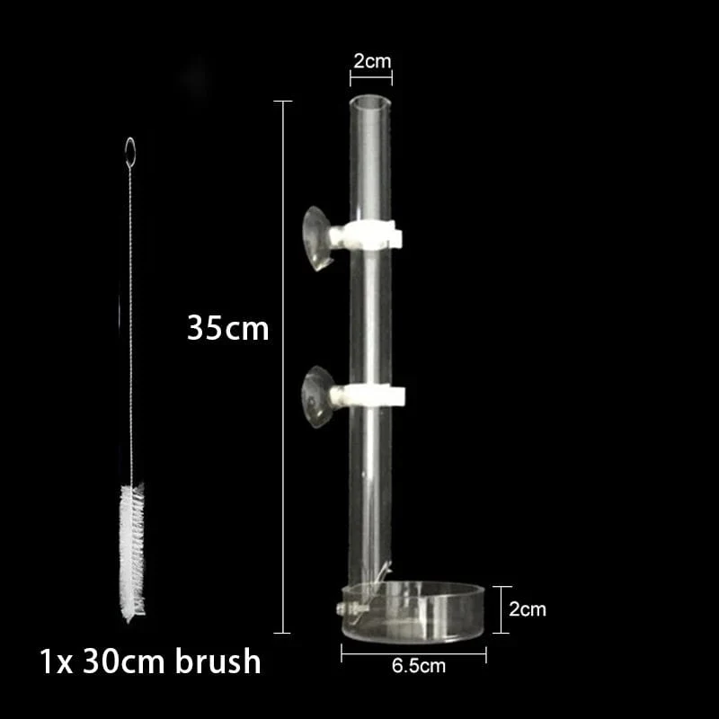 Acryl Aquarium Feeder Tube Dish Transparent Aquarium Garnelen Schnecke Garnelen Lebensmittel Fütterung Schüssel Aquarium Fütterung Zubehör