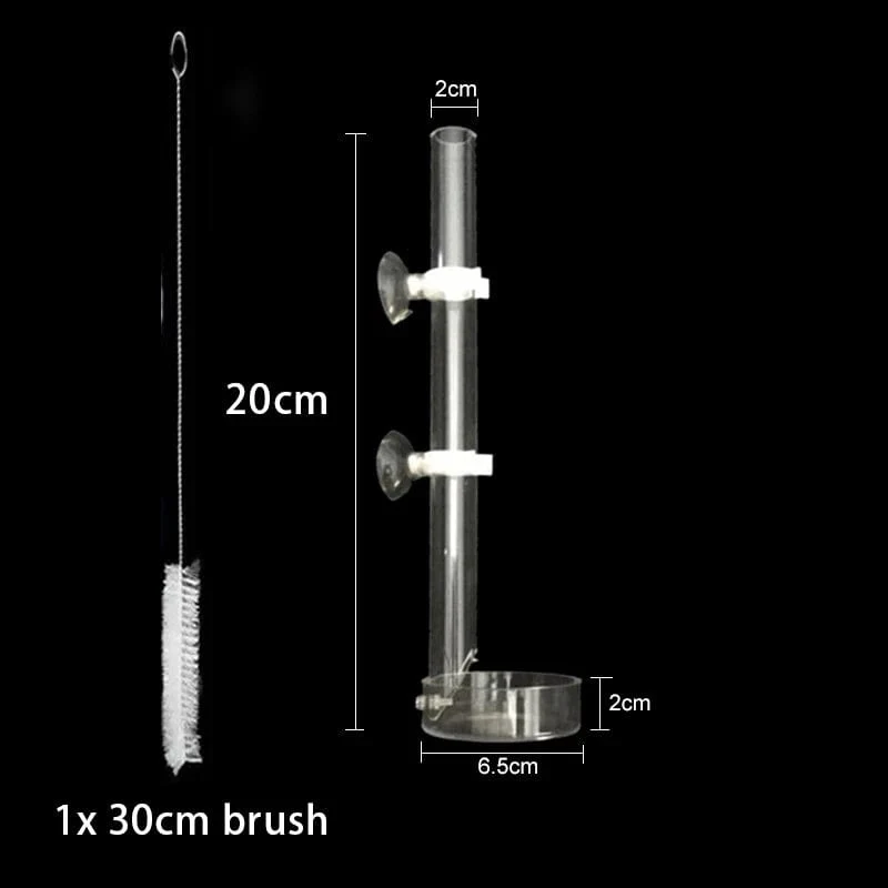 Acryl Aquarium Feeder Tube Dish Transparent Aquarium Garnelen Schnecke Garnelen Lebensmittel Fütterung Schüssel Aquarium Fütterung Zubehör