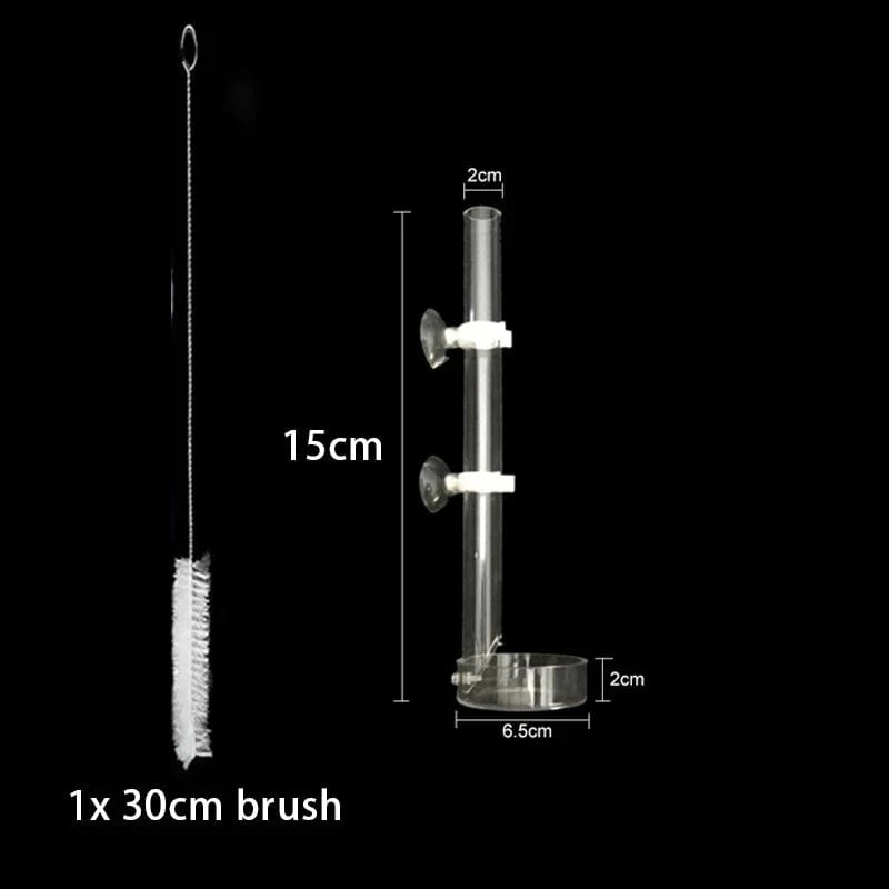 Acryl Aquarium Feeder Tube Dish Transparent Aquarium Garnelen Schnecke Garnelen Lebensmittel Fütterung Schüssel Aquarium Fütterung Zubehör