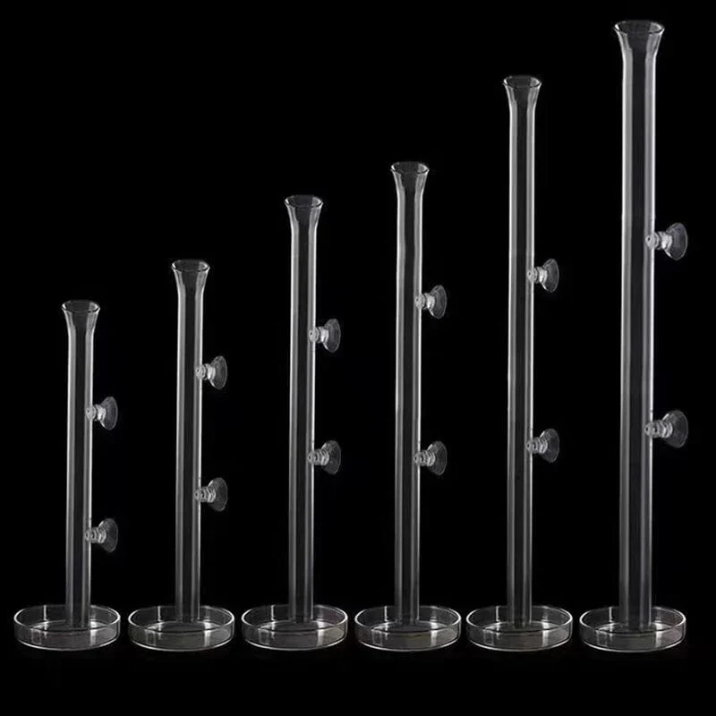 Verdicktes Glas Aquarium Feeder Tube Dish Transparent Aquarium Garnelen Schnecke Food Feeder Bowl Aquarium Fisch Fütterung Zubehör
