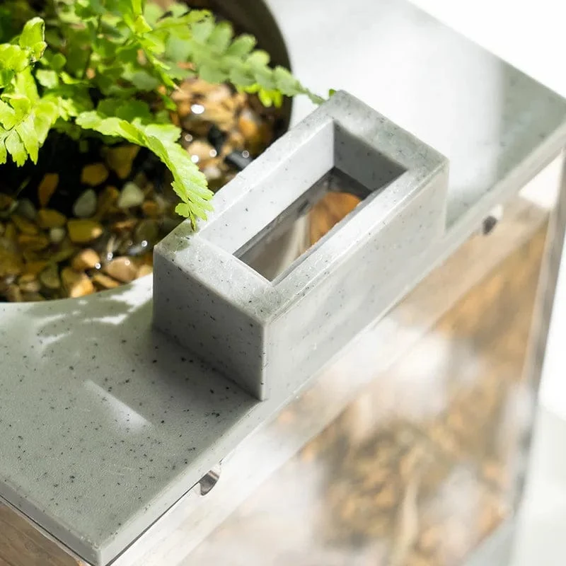 Kleines Aquarium-Kit, integrierter Sauerstoffbar-USB-Stummfilter, multifunktionale Büro-Desktop-Heimdekoration, Ornamente