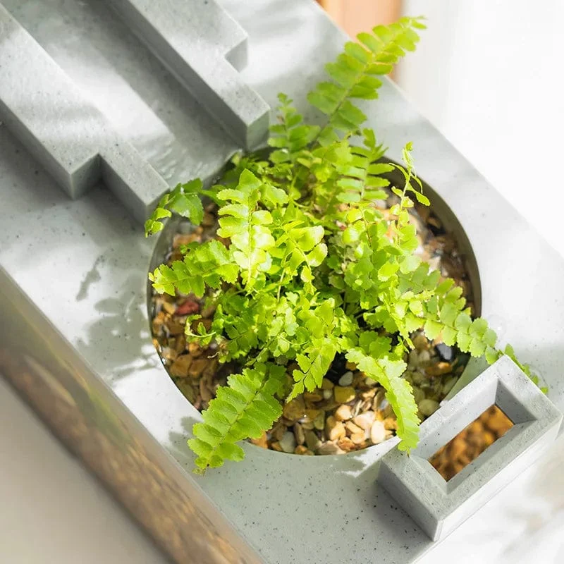Kleines Aquarium-Kit, integrierter Sauerstoffbar-USB-Stummfilter, multifunktionale Büro-Desktop-Heimdekoration, Ornamente