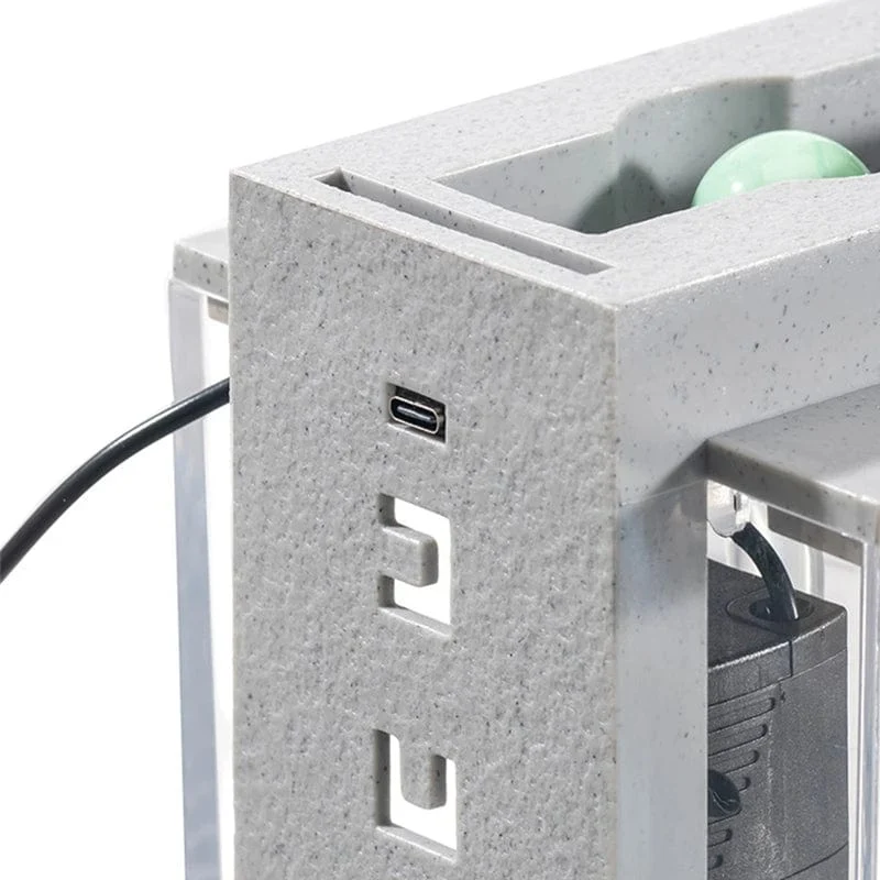 Kleines Aquarium-Kit, integrierter Sauerstoffbar-USB-Stummfilter, multifunktionale Büro-Desktop-Heimdekoration, Ornamente